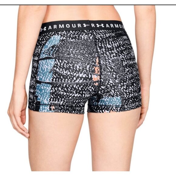 Under Armour Womens Printed Compression Shorts Purple/Blue Size XL Womens - Picture 4 of 4